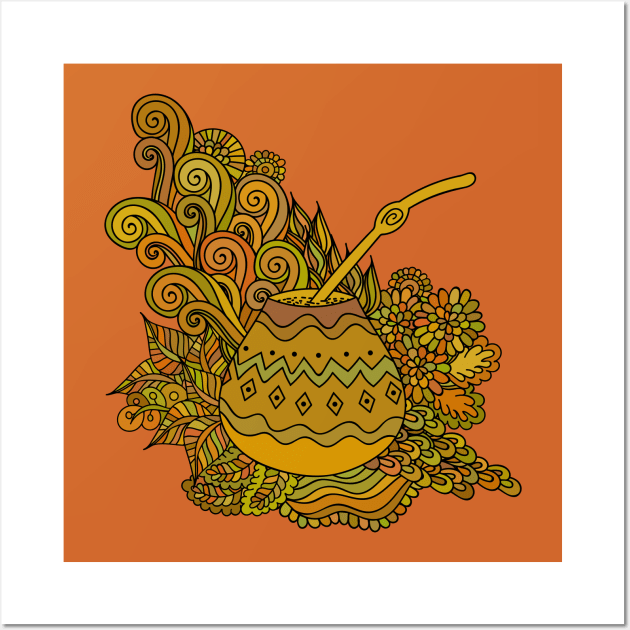 Yerba Mate In The Gourd Wall Art by MarinaDemidova